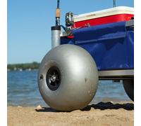 HEIBTENY Lot de 2 roues de ballon en PVC de 30,5 cm - Pneus larges de 180 mm - 2-4 PSI - Roue jockey de rechange pour remorque de camping - Empêche de s'enfoncer dans le sable ou l'herbe