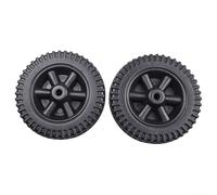 HEIBTENY Lot de 2 roues de rechange pour barbecues à gaz et charbon de bois de 15,2 cm - Roulettes pivotantes en plastique pour chariot de barbecue (noir)