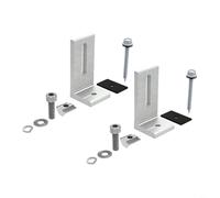 HEIBTENY Lot de 2 supports de montage solaires en L pour toits de tuiles en alliage d'aluminium photovoltaïque - Résistant aux intempéries - Installation facile