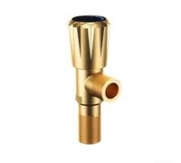 HEIBTENY Lot de 2 valves d'angle robustes, valve d'arrêt anti-fuite avec corps en acier inoxydable et noyau en laiton pour robinet d'évier de salle de bain et alimentation en eau de toilette, jaune