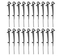 HEIBTENY Lot de 20 clips de brosse de gouttière en plastique de 150 mm pour maintenir solidement les brosses de gouttière en place, idéal pour les toits plats et les zones de vent fort, noir ou gris