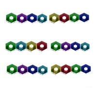 HEIBTENY Lot de 24 appliques murales hexagonales RVB avec 16 millions de couleurs, synchronisation musicale, application et télécommande, panneaux LED modulaires pour salle de jeux, décoration