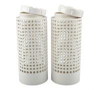 HEIBTENY Lot de 3 bacs à compost pour jardin, tube de composteur en PVC peu encombrant avec couvercle vissé sécurisé et aérateurs, robot de déchets d'extérieur compact 30,5 x 15,2 x 15,2 cm pour