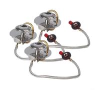 HEIBTENY Lot de 3 réchauds à gaz portables coupe-vent en acier inoxydable de 3200 W pour camping, randonnée, trekking