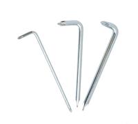 HEIBTENY Lot de 3 tournevis de type L PH0 PH1 PH2 en forme de L, embouts coudés, bras courts, pour les coins étroits, argenté