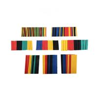 HEIBTENY Lot de 328 gaines thermorétractables, 8 tailles, 8 couleurs, assortiment de gaines thermorétractables, rapport 2:1, tube thermorétractable, tuyau d'enroulement