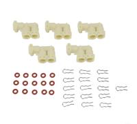 HEIBTENY Lot de 35 connecteurs de machine à café à 3 voies avec joints d'étanchéité pour réparation d'expresso - Raccord de tuyau - Gris - 3,7 cm