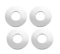 HEIBTENY Lot de 4 cache-tubes décoratifs en acier inoxydable pour robinet de douche AC pour tuyaux d'égout, anti-rouille et anti-cernes solides (diamètre intérieur de 2,4 cm)