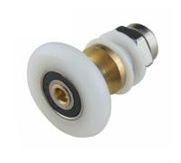 HEIBTENY Lot de 4 roulettes de rechange pour porte de douche, centrales en laiton, avec poulies excentriques réglables pour portes coulissantes en verre, glissières lisses et silencieuses pour vapeur
