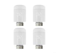 HEIBTENY Lot de 4 thermostats de radiateur intelligents programmables pour Zigbee pour Tuya Smart App Commandes vocales, détection d'ouverture de fenêtre, efficacité de la batterie