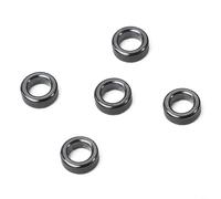 HEIBTENY Lot de 5 anneaux de guidage de canne à pêche en céramique - Pièces de réparation - Œillets supérieurs pour la construction de cannes à pêche - Noir - Tailles assorties 2-30#(5.5#)