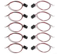 HEIBTENY Lot de 5 modules de capteur de faisceau de coupure infrarouge, 2 ms pour réponse photoélectrique pour Arduino Robotics, sortie NPN CC 3,6 à 5,5 V, kit de détection de comptage LED 5 mm (30 cm