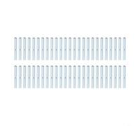 HEIBTENY Lot de 50 tubes de raccordement de poteau de tente de camping, 5 mm/6 mm de diamètre intérieur en fer galvanisé pour réparer et étendre les cadres de tente (6 mm)