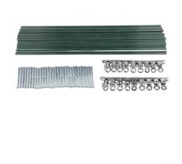HEIBTENY Lot de 60 cerceaux de support en fibre antirouille pour plantes - Cadre d'arche de jardin flexible pour couvertures de parterre surélevées - Résistant aux intempéries - 428 cm - Vert (24/36