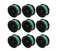 HEIBTENY Lot de 9 bobines et fil pour débroussailleuse Black & Decker GL7033 GL8033 GL9035 A6482, pièces de rechange avec ficelle en nylon pré-enroulée pour l'entretien de la pelouse de jardin (9