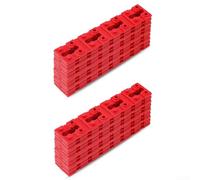 HEIBTENY Lot de 96 entretoises de prise électrique rouges en plastique pour réparation d'interrupteurs muraux et de boîtes, épaisseur réglable, 2,2 x 2,3 cm