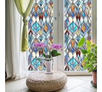 HEIBTENY Malachite - Lot de 3 films électrostatiques pour fenêtre vitrail 3D, décoration d'intimité en PVC, 43,2 x 99,3 cm, décoration veineuse verte pour la maison, le bureau, la salle de bain, pas