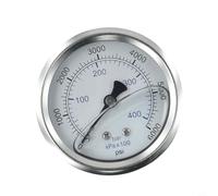 HEIBTENY Manomètre pour nettoyeur haute pression, filetage pour M14 x 1,5, manomètre de nettoyeur haute pression 0-400 bar, 6000 psi, métal, D2,5"