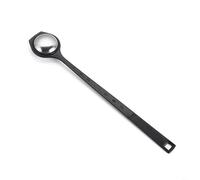 HEIBTENY Marteau à glace en acier inoxydable - Outil de broyage et de retrait de glaçons double fonction avec poignée ergonomique antidérapante noire - Pour cuisine, bar, cocktail - Argenté - 27 cm