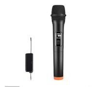 HEIBTENY Microphone UHF sans fil à main - Portée de 30 m - Microphone dynamique sans fil - Prise 6,35 mm et 3,5 mm - Pour amplificateur, table de mixage, système PA, karaoké, mariage, fête,