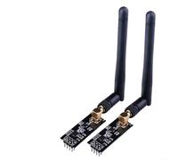 HEIBTENY Module émetteur-récepteur sans fil 2,4 GHz NRF24L01+ PA pour LNA avec antenne SMA pour Arduino pour interface SPI Kit de communication longue portée 3,3 V (lot de 2)