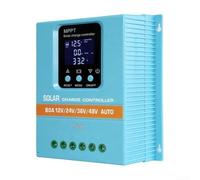 HEIBTENY MPPT Contrôleur de charge solaire 60 A/80 A 12 V 24 V 36 V 48 V Identification automatique Affichage LED ignifuge pour camping-car, yacht, maison Régulateur de batterie du système solaire (12