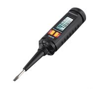 HEIBTENY Multimètre numérique 2 en 1 avec détection NCV, tension AC/DC 0-600 V, écran rétroéclairé et lampe de poche pour recherche de point d'arrêt de fil, kit d'outils de réparation électrique, noir
