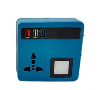 HEIBTENY Onduleur de batterie 18-21 V avec écran LCD, convertisseur de puissance portable avec sorties USB-C/USB-A/DC pour batteries solaires au lithium, alimentation de secours pour camping en plein