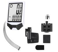HEIBTENY Ordinateur de cyclisme sans fil grand écran avec affichage lumineux étanche et fonctions compteur de vitesse et compteur kilométrique précis pour vélo de montagne et vélo pliant (support