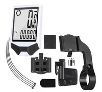 HEIBTENY Ordinateur de cyclisme sans fil grand écran avec affichage lumineux étanche et fonctions compteur de vitesse et compteur kilométrique précis pour vélo de montagne et vélo pliant (support