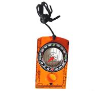 HEIBTENY Orienteering Boussole avec rotation à 360° pour lunette et loupe en acrylique Règle de carte pour randonnée, camping, scoutisme, survie, navigation légère (orange)