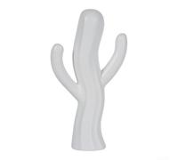 HEIBTENY Ornement Feuillage pour succulente Résine 18cm pour déco Ornement | Design épuré, courbes fluides, art abstrait, résine , touche artistique moderne(White)