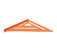 HEIBTENY Outil de mesure triangulaire pour le travail du bois de 17,8 cm et 30,5 cm, équerre de charpentier en plastique avec double échelle gravée, pour impériale et métrique, règle d'angle, pour une