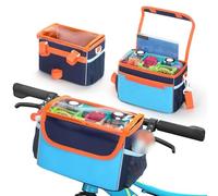 HEIBTENY Panier de vélo étanche coloré pour bandoulière amovible, sac de guidon polyvalent pour tricycle, draisienne ou scooter, rangement spacieux pour collations (orange)