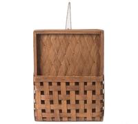 HEIBTENY Panier suspendu en bois pour fleurs séchées rustique fait à la main pour intérieur ou extérieur, maison, jardin, terrasse, chambre, salon, entrée (XH25-016)