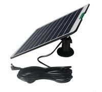 HEIBTENY Panneau de charge solaire 5 W pour caméras Arlo Pro 4/Pro 3/Ultra 2/Ultra/Pro 5S, alimentation extérieure, sortie 5 V pour surveillance de sécurité continue, 197 x 167 mm (noir)
