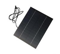 HEIBTENY Panneau de charge solaire 6 W 12 V avec port de type C, module polycristallin d'efficacité de 19 % à 20,5 % pour caméras de sécurité, rideaux et appareils 9-12 V, compact 165 x 210 mm