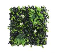 HEIBTENY Panneau de haie d'herbe artificielle verte 50 x 50 cm - Décoration murale en plastique pour maison, jardin, café, hôtel, fête de mariage, clôture, séparateur d'intérieur et d'extérieur (D)