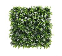 HEIBTENY Panneau de haie d'herbe artificielle verte 50 x 50 cm - Décoration murale en plastique pour maison, jardin, café, hôtel, fête de mariage, clôture, séparateur d'intérieur et d'extérieur (A)