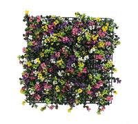 HEIBTENY Panneau de haie d'herbe verte artificielle 50 x 50 cm - Décoration murale en plastique pour maison, jardin, café, hôtel, fête de mariage, clôture, séparateur d'intérieur et d'extérieur (G)