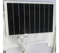 HEIBTENY Panneau solaire 7 W, pour caméras de sécurité, chargeur USB-C monocristallin étanche IP65 avec support réglable à 360°, pour surveillance extérieure, alimentation efficace (blanc)