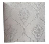 HEIBTENY Papier peint en PVC damassé en relief, grand motif pour salon, chambre à coucher, cuisine, bureau, murs et meubles, 0,53 x 9,5 m (D)