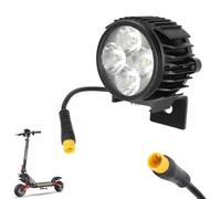 HEIBTENY Phare avant à LED pour Kukirin pour G2 Pro, G2 ProDB pour scooter électrique G2 Max, étanche et résistant aux chocs, lumière en plastique avec connecteur à 3 broches pour la sécurité de