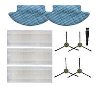 HEIBTENY Pièces de rechange pour aspirateur, brosse latérale, filtre et chiffon d'essuyage pour Life K2, K3, K4, K5 et pour M210, M210S, M210B, M213(A)