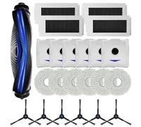 HEIBTENY Pièces de rechange pour Ecovacs Pour DEEBOT N30, N30 Pro Pour aspirateur robot Omni Accessoires 1 brosse principale + 4 brosses latérales + 4 filtres + 4 lingettes + 4 sacs d'aspirateur (B)