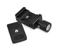 HEIBTENY Pince à plateau rapide compatible avec Arca Swiss, trépied d'appareil photo, plaque Quick Release avec plaque interchangeable 1/4", adaptateur de niveau à bulle, siège à changement rapide
