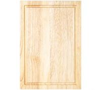 HEIBTENY Planche à découper double face en bois d'hévéa avec rainure profonde pour jus, pour viande, fruits et pâte, 30 x 20,5 cm, 1,5 cm d'épaisseur, bois massif naturel