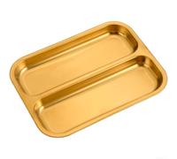 HEIBTENY Plateaux de service divisés en acier inoxydable 304, assiette de barbecue coréenne moderne avec plusieurs compartiments pour la maison, plat à collation résistant à la rouille, plateau de