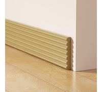 HEIBTENY Plinthe autocollante en faux bois - 2 m x 8 cm - Imperméable - Moulure décorative résistante à l'humidité pour cacher les imperfections dans la cuisine et la salle de bain (C)