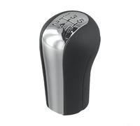 HEIBTENY Pommeau de levier de vitesse 5/6 vitesses en cuir et chrome compatible avec RAV4 1992-2009, Yaris 1999-2005, Aygo 2005-2014 design vintage (5 vitesses)